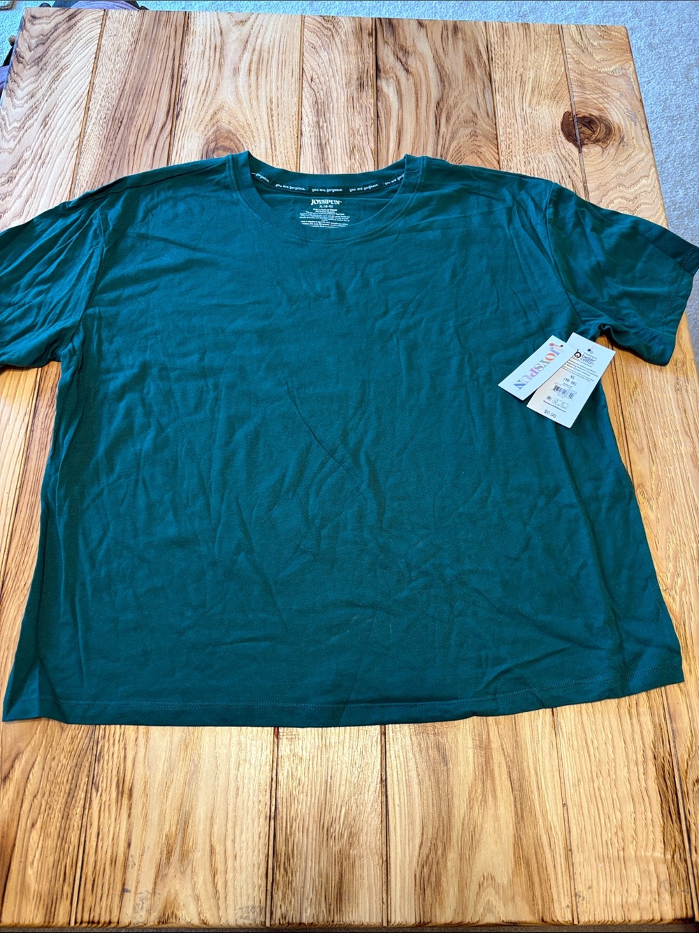 Womens Short-Sleeve Crew Neck Tee in Forest Green